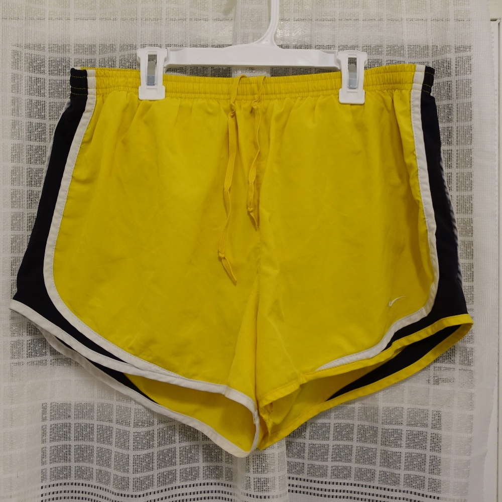 Nike Dri Fit Yellow Tempo Shorts